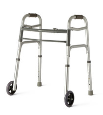 Medline Guardian Youth Walker, 2 Button, Folding, 5" Wheels - 4 Each/Case - G30758W Medline Guardian Youth Walker, 2 Button, Folding, 5" Wheels - 4 Each/Case - G30758W
