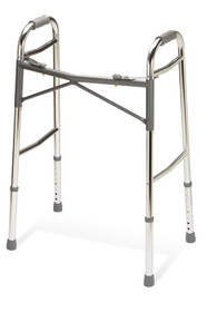 Medline Adult Folding Walker, 2 Button, Heavy Duty - 1 Each - G07767 Medline Adult Folding Walker, 2 Button, Heavy Duty - 1 Each - G07767