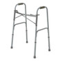 Medline Adult Bariatric Folding Walker, 2 Button, 650 lb. Capacity, Basic Steel - 1 Each - MDS86410XWB