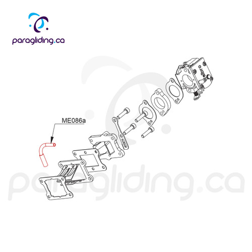 Bending passage in brass for throttle cable  - Vittorazi Moster 185 - ME086a