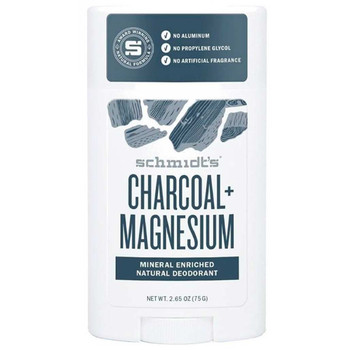 Schmidts Naturlig Deodorant Stick-Charcoal & Magnesium naturlig og vegansk deodorant uten aluminium. Til begge kjønn- unisex. Frisk duft. Med aktivt kull.