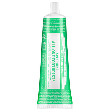 Dr.-Bronner's-Toothpaste-Spearmint,-140-g-tannkrem-økologisk-vegansk-uten-fluor