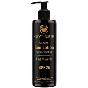 Odylique Mineral Sun Lotion SPF 25, økologisk mineralsolkrem i resirkulerbar flaske.