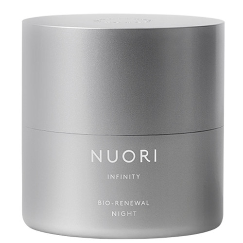 NUORI Infinity Bio-Renewal Night er en beroligende, naturlig nattkrem som reduserer synligheten av fine linjer, rynker, store porer og ujevn hudtone.