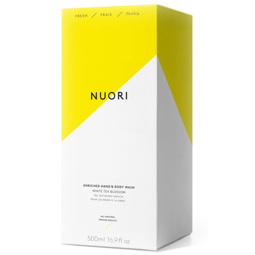 NUORI Enriched Hand & Body Wash er en forfriskende, naturlig såpe formulert med milde og plantebaserte rensestoffer. Kan brukes både til håndvask og i dusjen.

Med sine naturlige ingredienser nærer og styrker den huden, samtidig som den etterlater den frisk og revitalisert. Renser huden uten å tørke ut huden. Eske.