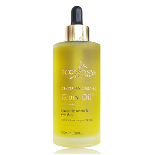 Eco by Sonya Glory Oil, økologisk og vegansk ansiktsolje gir fukt til moden hud, tørr hud, kombinert hud, sensitiv hud og normal hud. Reduserer arr og fine linjer. Antiaging olje. Sntioksidanter og omega 3