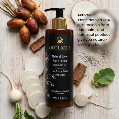 Odylique Natural Glow – vegansk selvbruningslotion med rosehip og prebiotika