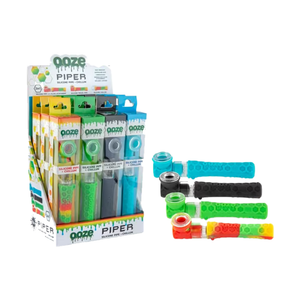 Ooze - Piper - Silicone Pipe + Chillum - 12Ct Display