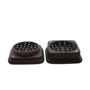 2Pc Wooden Grinder - 2" - Square Design With Pins - Grw03
