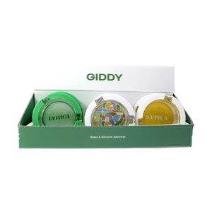 Giddy 3" Silicone Glass Ashtray Sativa
