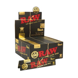 Raw Black Classic King Size Slim Rolling Paper 50ct/Bx