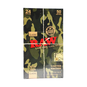 Raw Camo Classic Limited Edition Papers 1 1/4 50pc/Pk 24pk