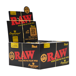 Raw Black Classic King Size+Tips Connoisseur 24pk/Bx