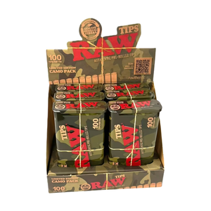 Raw Camo Tips 100Ct/Pk 6Pk/Bx