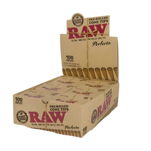 Raw Tips | Perfecto Pre Rolled Cone Tips 100Pk 6Ct/Bx