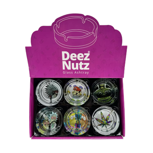 Deez Nuts Glass Ashtray - Box #5 - 6ct Display