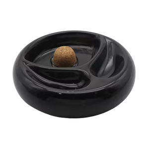 Ceramic Ashtray W/ 2 Pipe Holders - A92