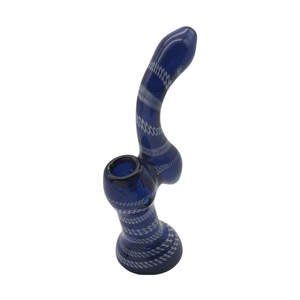 6" Blue Tube Medium Bubbler