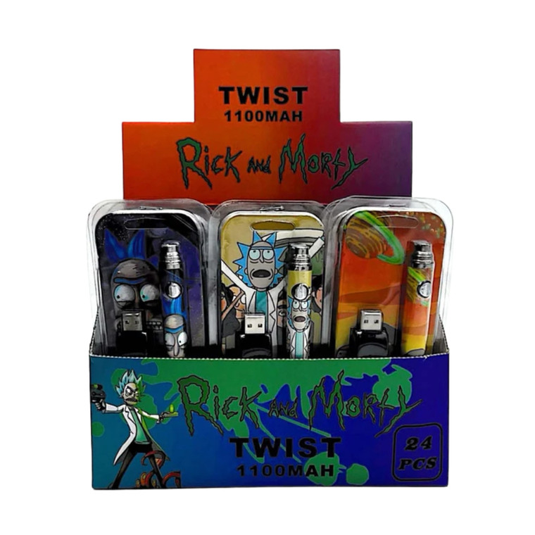 Rick And Monty 1100mah Twist Battery 24ct Display