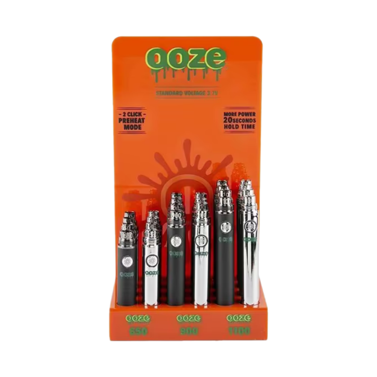 OOZE - STANDARD - 510 THREAD BATTERY - 24CT DISPLAY