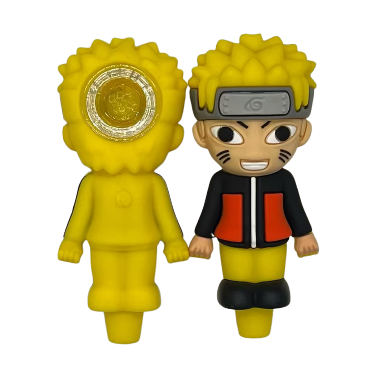 Naruto Uzumaki 4.5" Silicone Hand Pipe 3Pc/Pk