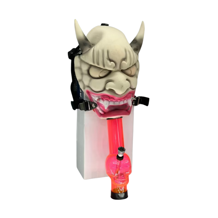 Scary Zombie With Horns Gas Mask