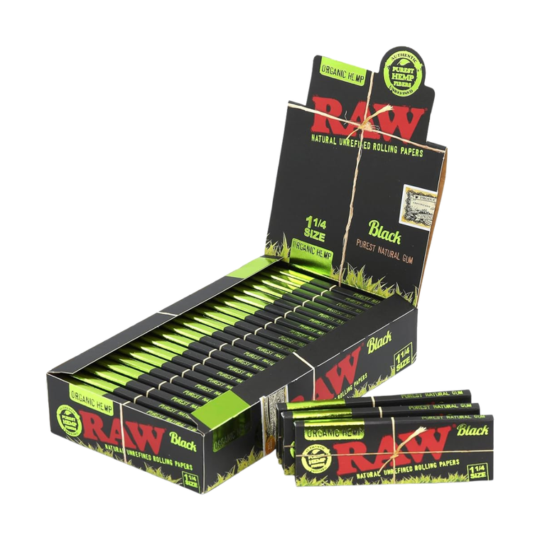 Raw Black Organic 1 1/4 50Pc/Pk 24Pk/Bx
