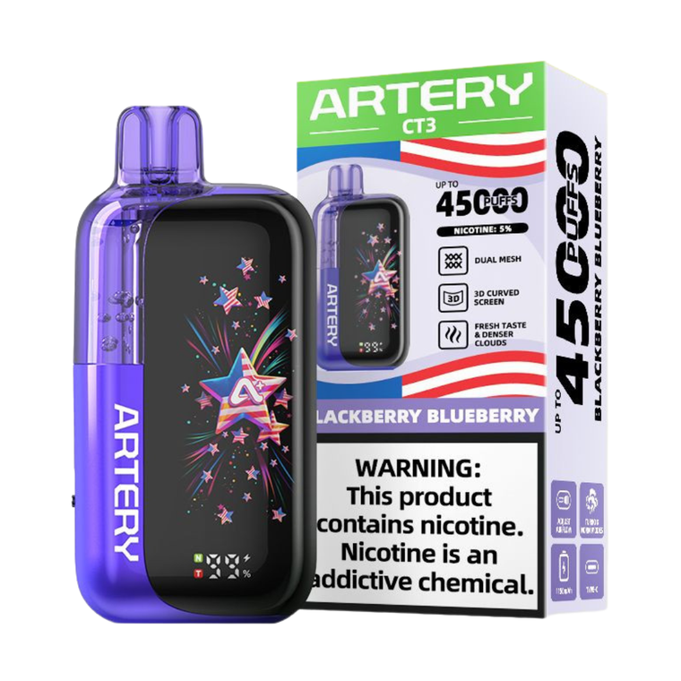 Artery Ct3 45k Puffs Disposable Vape (Texas Compliant)