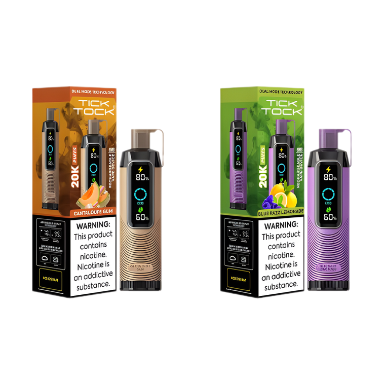 Tick Tock 20k Puffs Disposable 10/ct Box (Texas Compliant)