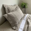 soft and thick quilted linen shams by Linoto