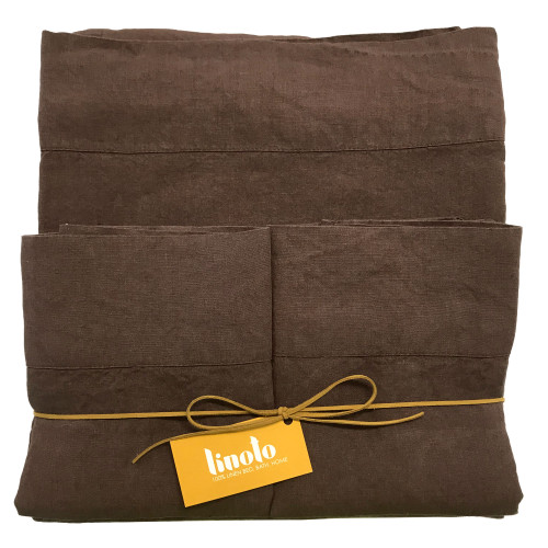 100% linen sheet set-Espresso Twin Two Flat Sheets Std Cases SPECIAL ORDER