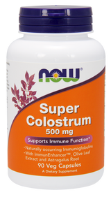 Now Foods Super Colostrum 500mg 90 Vegetarian Capsules #3232