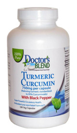 Doctors Blend Turmeric Curcumin with Black Pepper 180 Veggie Capsules #17828