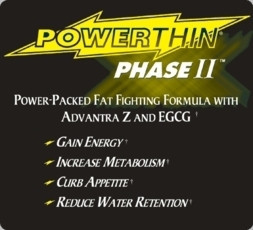 Gold Star Power Thin Phase II Ephedra Free 60 or 120 Capsules