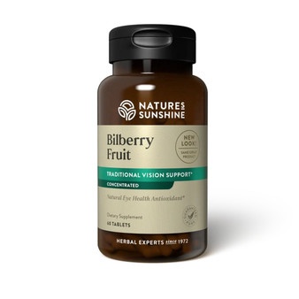 Nature's Sunshine Bilberry Fruit Concentrate 60 Tablets