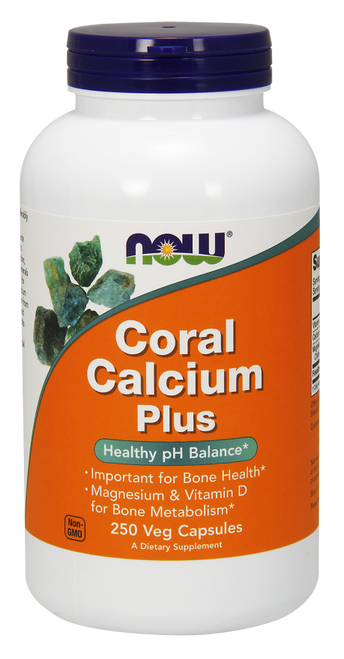 Now Foods Coral Calcium Plus 250 Vegetarian Capsules #1281