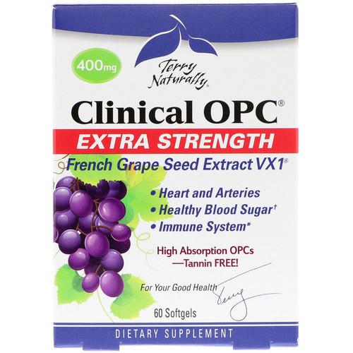 Terry Naturally Clinical OPC Extra Strength 400 mg 60 Softgels  28426