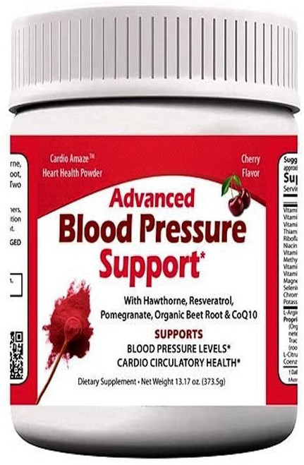 Advanced Blood Pressure Support Supplement Powder Hawthorne - Resveratrol Coq10