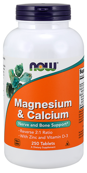 Now Foods Magnesium & Calcium 250 Tablets #1278