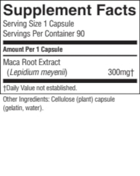Nature's Sunshine MACA 90 Capsules #1117-Ingredients