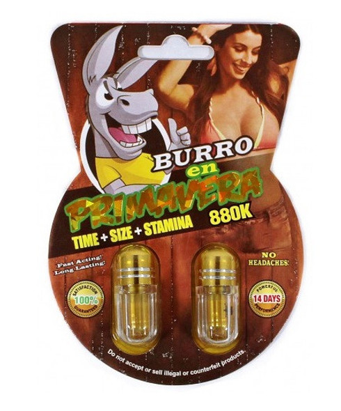 Burro En Primavera 880K Double Pack Male Enhancement Two Capsules