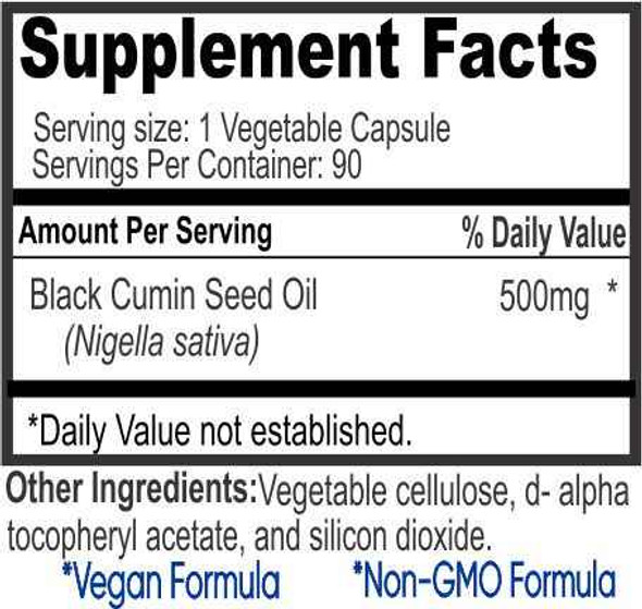 Regalabs Black Seed Oil 90 Capsules Ingredients