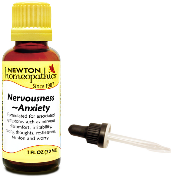Newton Labs Homeopathics Nervousness Anxiety 1 Oz Liquid-W-Glass-Dropper Newton Labs Homeopathics Nervousness Anxiety 1 Oz Liquid-W-Glass-Dropper