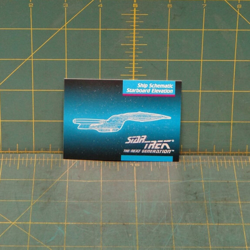 Star Trek The Next Generation Trading Card 46 Ship Schematic Starboard Elevation
