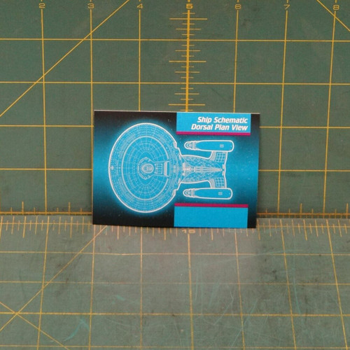 Star Trek The Next Generation Trading Card #45 Ship Schematic Dorsal Plan View