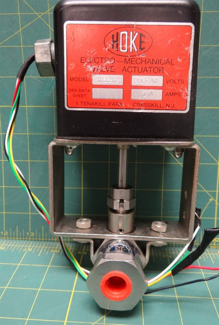 Hoke 0112L2, 90 Deg. Unidirectional Electric Actuator with Rotoball 7223 series 