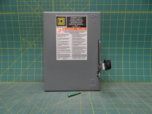 Square D General Safey Switch D321N 30A 240VAC Type 1 Enclosure 1 or 3 Phase 