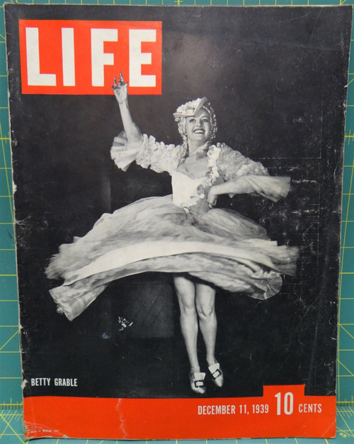 Vintage LIFE Magazine December 11, 1939 Betty Grable China Travels Sadie Hawkins