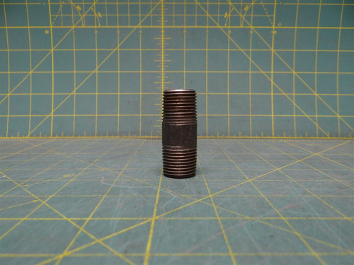 1/2" x 2" Pipe Fitting Nipple Male Steel Schedule 40 MNPT Threaded on both ends