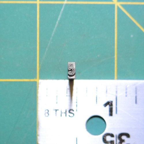 (1) Lower case "c" Antique Metal Typeset Letterpress Block 'Parry Bold' 12pt